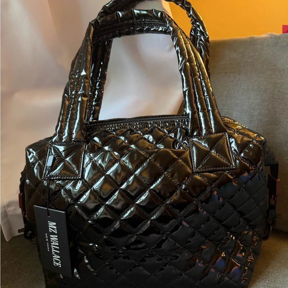 MZ Wallace Medium Sutton Deluxe - Black Lacquer - Picture 3 of 8